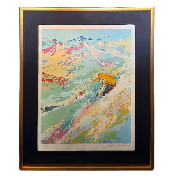 Abstract Leroy Neiman Alpine Skiing Serigraph