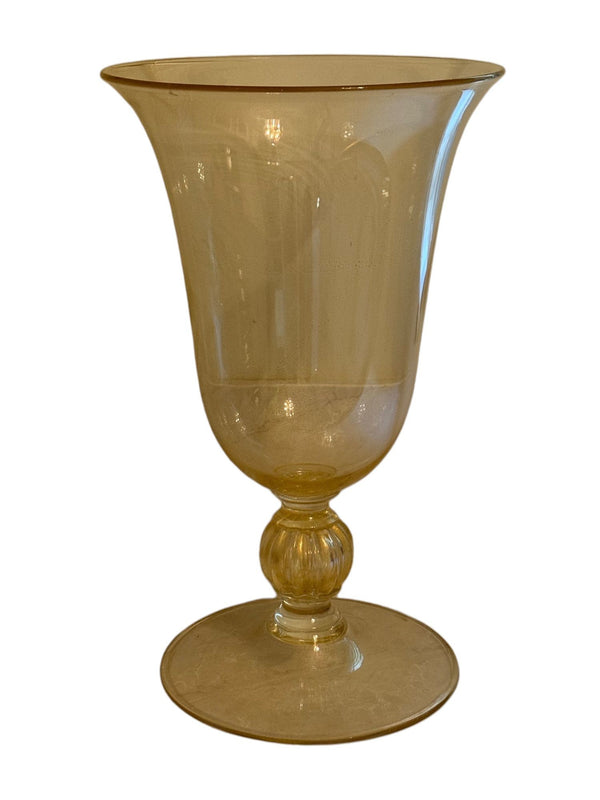 Large Italian Murano Gold Fleck Glass Vase, 20th Century