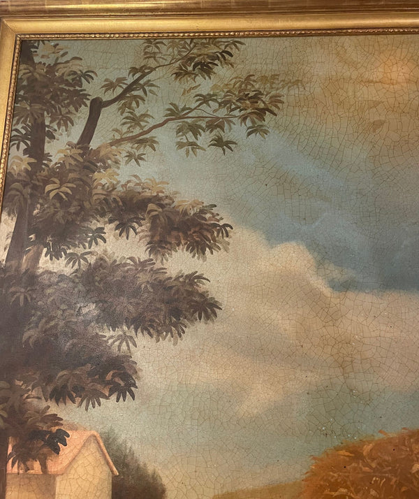 Monumental 20th Century French School Pastoral Painting