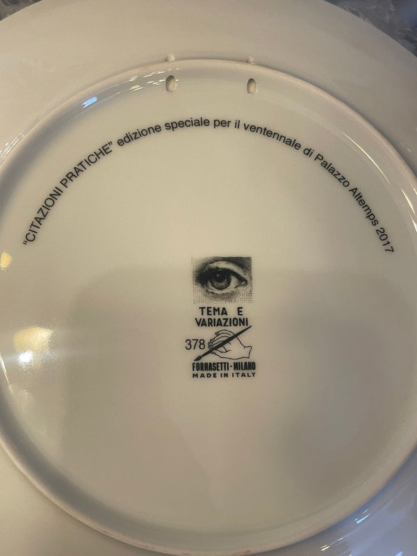 Set of Eight Fornasetti Lina Cavalieri Porcelain Plates