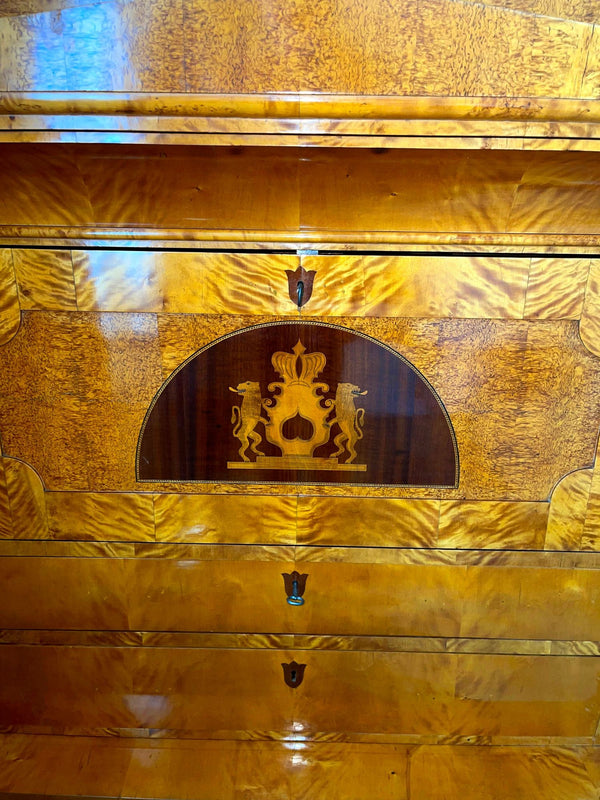 19th Century Biedermeier Secretary Desk with Secret Compartments
