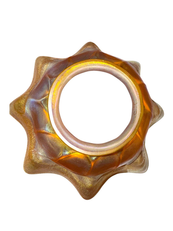 Louis Comfort Tiffany Favrile Glass Candle Lamp. Early 20th Century.