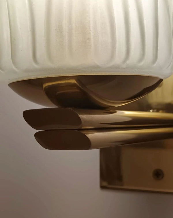 Set of Eight Smoky Textured Murano Sconces by Barovier e Toso. Italy, 1950's.