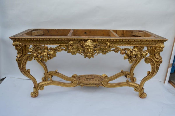 Original English, Neoclassical, Giltwood Console Table