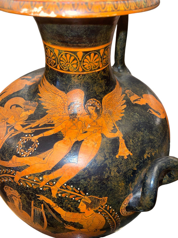 Large Attic Style Red-Figure Hydria Museum Copy After Ancient Greek Pottery