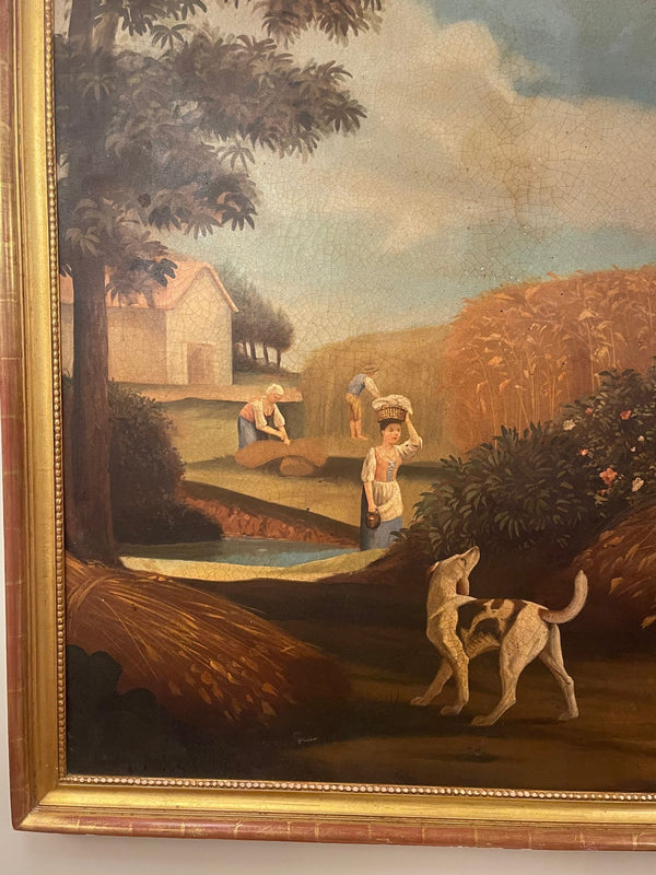 Monumental 20th Century French School Pastoral Painting