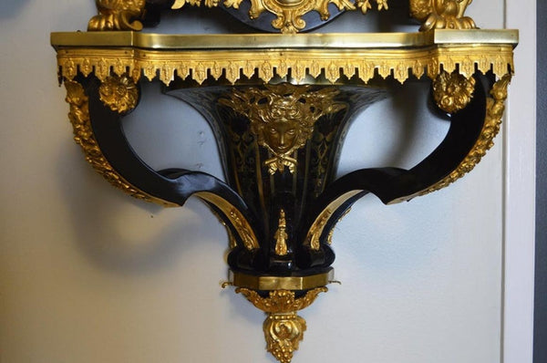 Monumental 19th Century French Boulle Cartel Clock with Pedestal