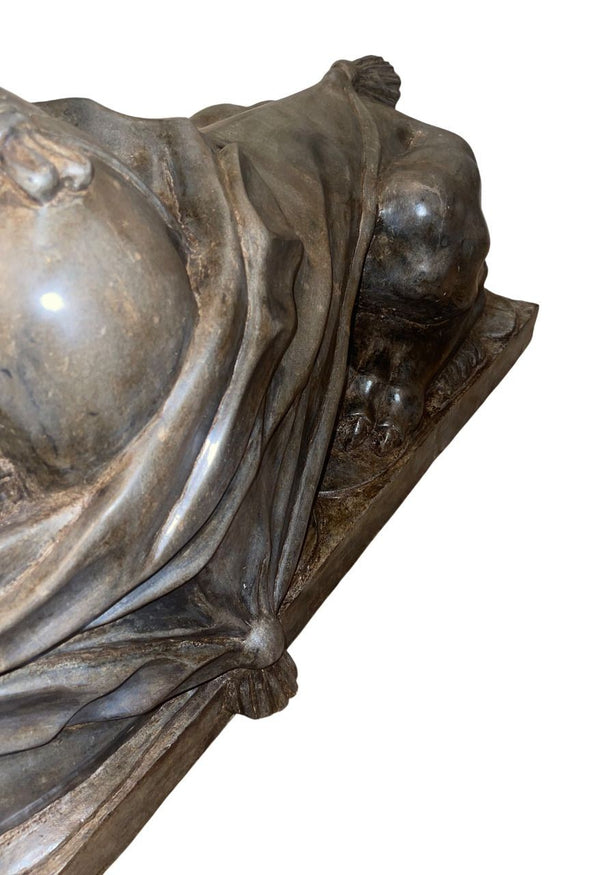 Late 19th Century Pair French Stone Sphinx Figures of Madame de Pompadour
