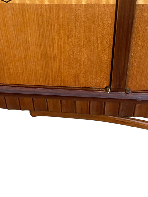 Italian Mid-Century Inlaid Six-Door Sideboard. 1960's.