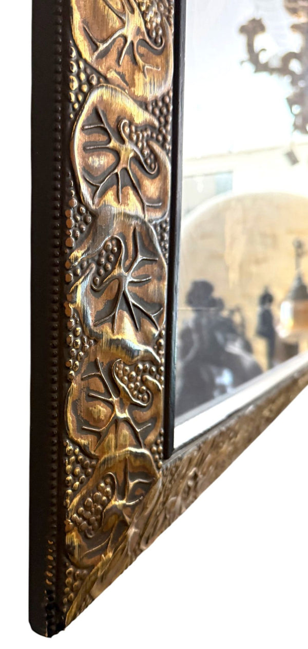 Oversized 19th C. Chinese Handpainted Hundred Birds Paying Homage to the Phoenix