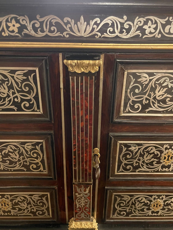 Monumental Italian Baroque Style Cabinet on Stand. Mid-19th Century.