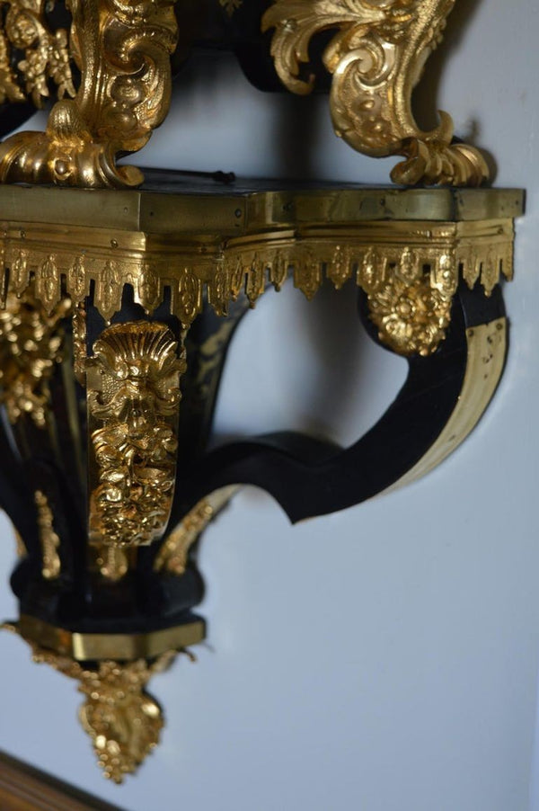 Monumental 19th Century French Boulle Cartel Clock with Pedestal