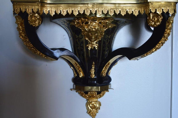 Monumental 19th Century French Boulle Cartel Clock with Pedestal