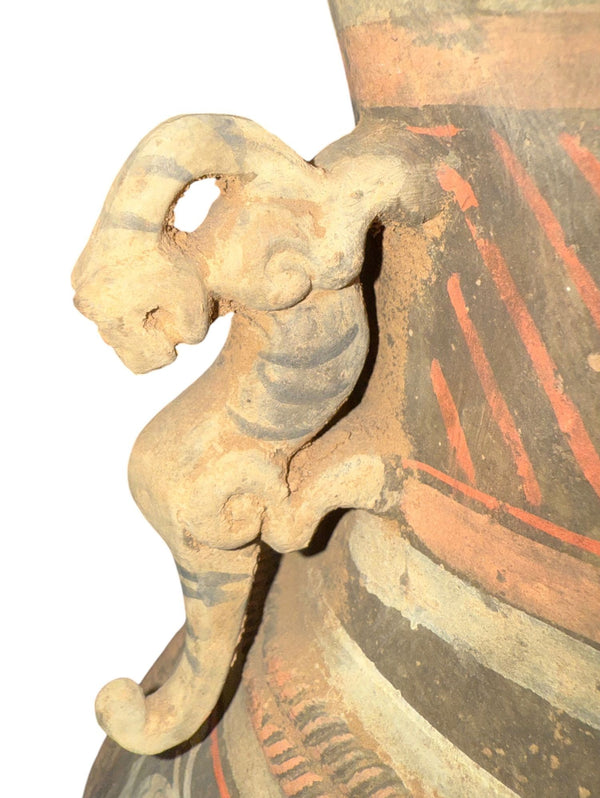 Ancient Chinese Zhou Dynasty Zodiac Pottery Vase, 500–200 BC.