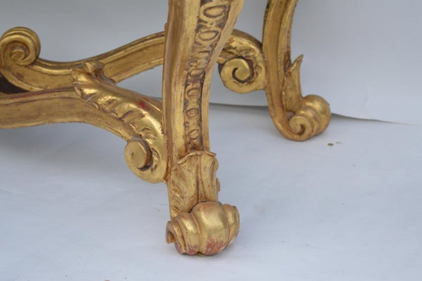 Original English, Neoclassical, Giltwood Console Table