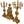 Load image into Gallery viewer, Large 19th Century French Doré Bronze Clock Garniture Marked Jules Graux, Paris.
