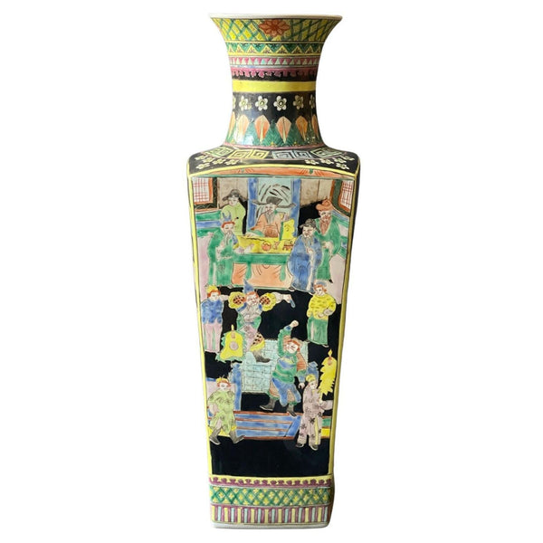 Pair of Chinese Famille Noire Vases