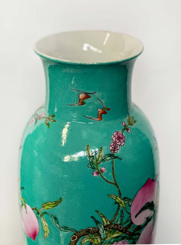 Pair of Chinese Porcelain & Gilt Bronze Vases, c. 1900's
