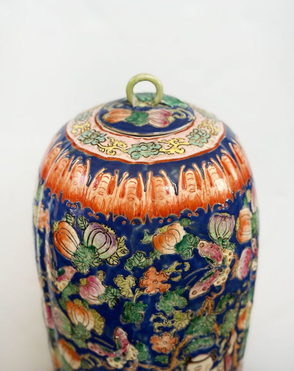 Traditional Chinese Famille Rose Enamel Vase, c. 1900's