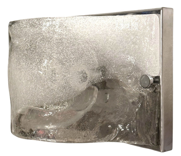 Carlo Nason for Mazzega Murano Glass Wall Sconce / Flush Mount. Italy, 1960's.