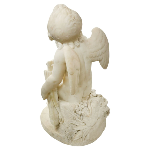 Late 19th Century Italian Carved Marble Cupid Sculpture