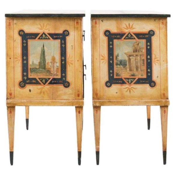 Pair of 19th Century Italian Neoclassical Commodes