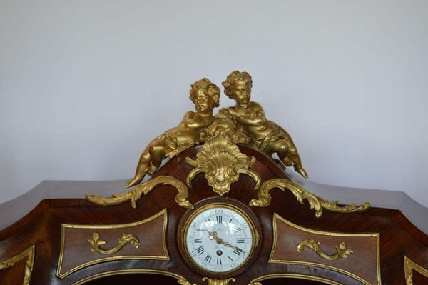 French Palatial Louis XV Gilt Bronze Bureau-Plat Cartonnier '19th Century'