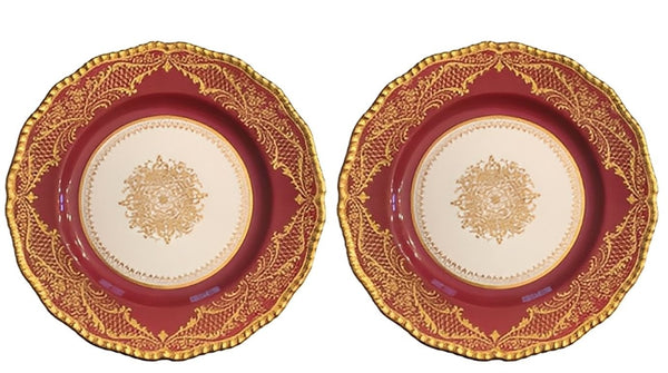 Early 20th C. Royal Doulton for Higgins & Seiter, Gilt Dinner Plates, Set of 12.