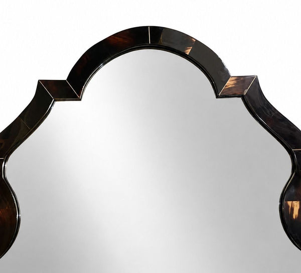 Karl Springer Chippendale-Style Horn Wall Mirror. U.S.A. Late 20th Century.