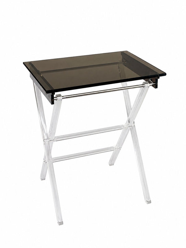 Pair of American 1970's Acrylic Tray Tables by Scheibe