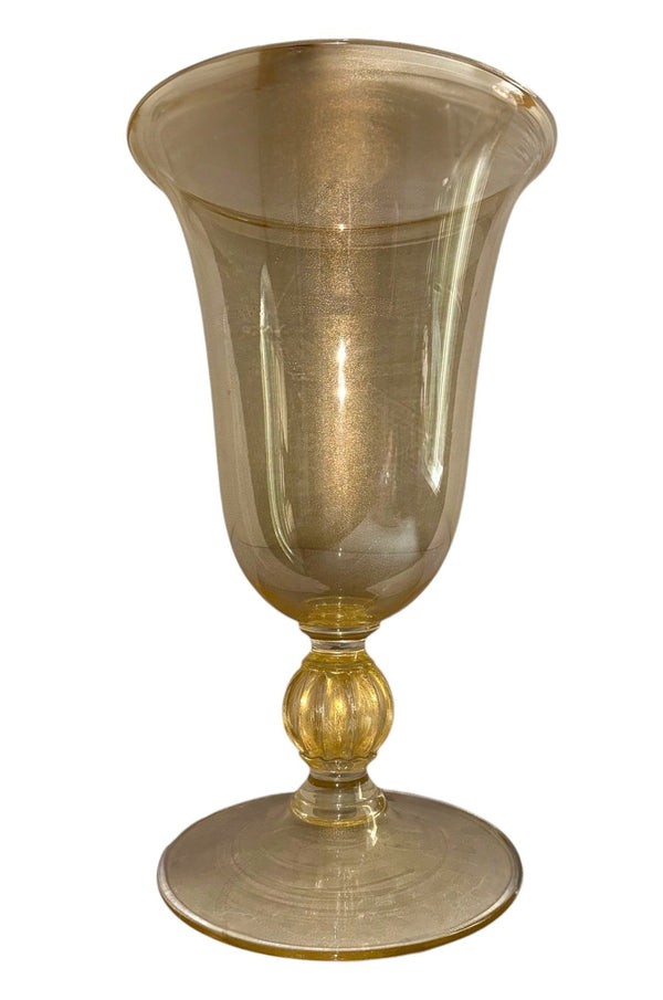 Large Italian Murano Gold Fleck Glass Vase, 20th Century
