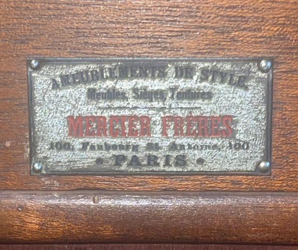 Monumental French Walnut Cabinet by Mercier Frères with Wedgwood Plaques, c.1880