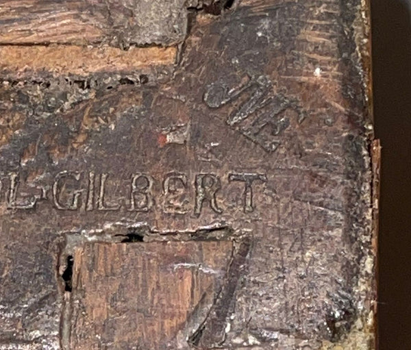 Late 18th C. French Marquetry Commode with Marble Top Signed André-Louis Gilbert