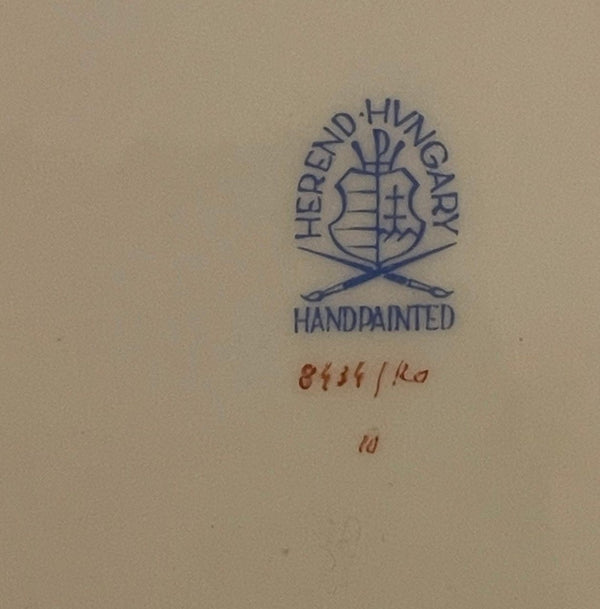 Four Herend Porcelain Reticulated Dessert Plates. Hungary, Mid-20th Century.