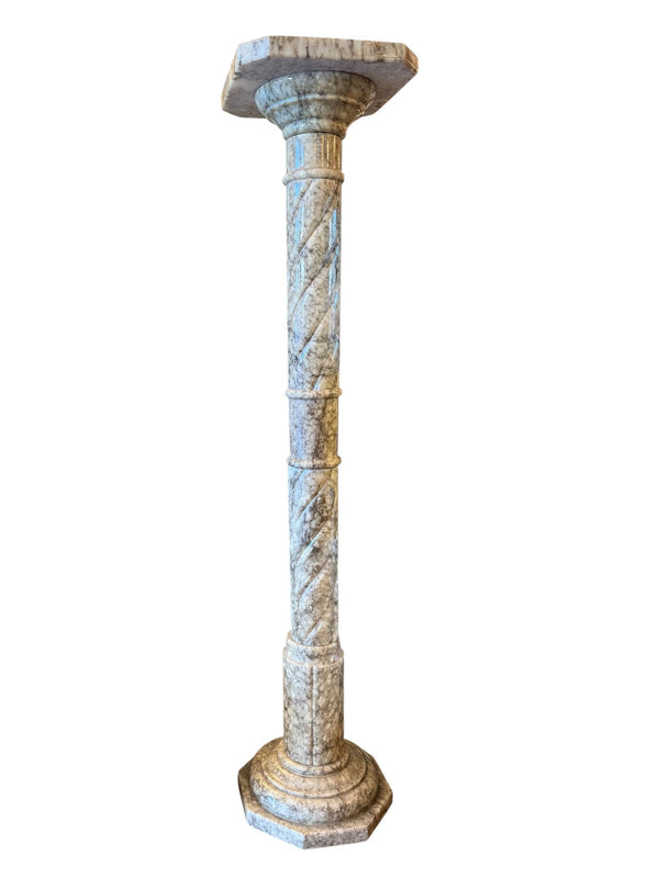 Pair of Italian Slender Marble Pedestals, 20th Century