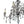 Load image into Gallery viewer, French 1950&#39;s Wrought Iron, Cut Glass and Rock Crystal Chandelier
