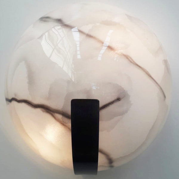 "20 AVAILABLE" Marbled Murano Glass Sconce, Italy, 1970's.