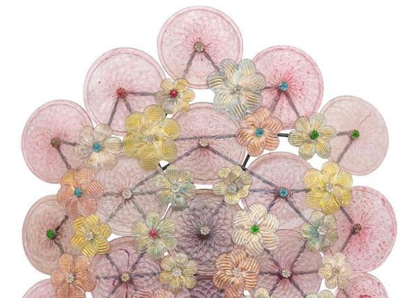 Rare Large Multicolor Millefiori Sconce by Barovier e Toso. Italy, 1960's.