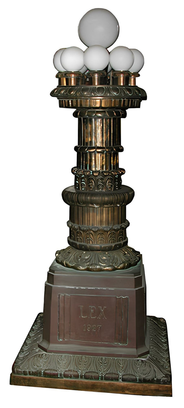 Pair of Monumental Bronze Torcheres from a Chicago Courthouse, Dated 1927.