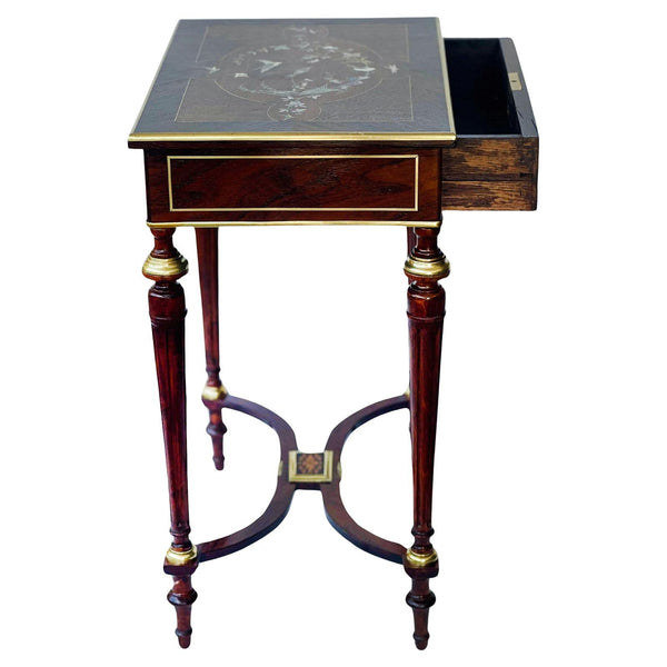 Late 19th Century Italian Mother of Pearl Inlay Occasional Table