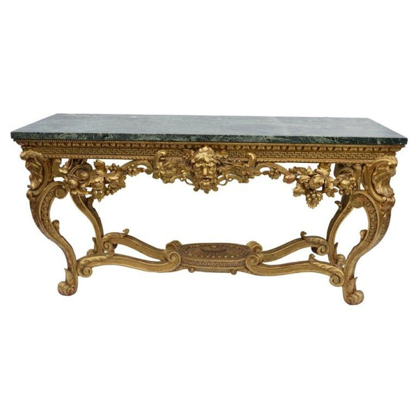 Original English, Neoclassical, Giltwood Console Table