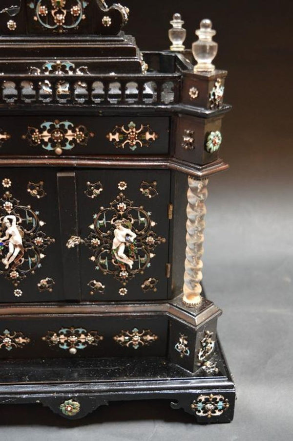 19th Century Austrian Ebony Jewelry Box by Hermann Ratzersdorfer.