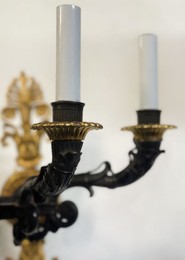 Pair of French Late 19th Century Empire-Style Sconces