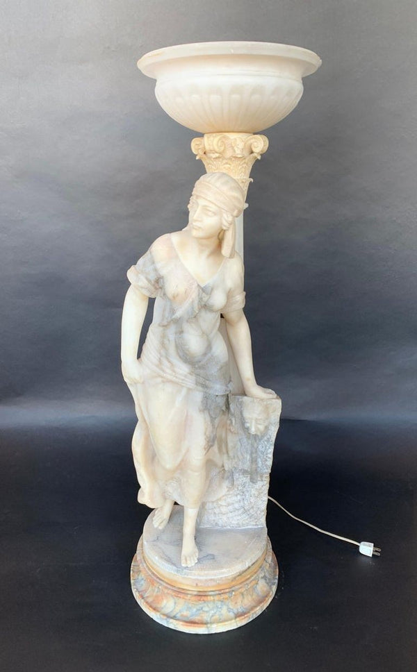 Female Sculptural Torchère Lamp