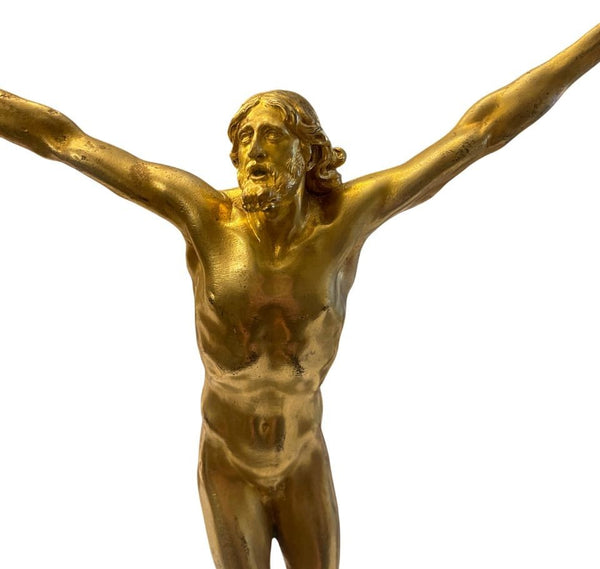 17th Century Corpus Christi, Gilt Bronze Figure on Stand, after Antonio Susini (1558–1624)