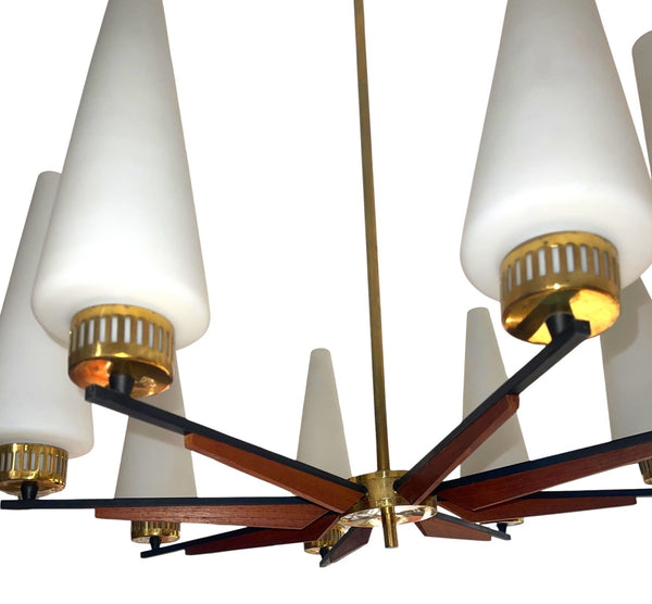 Uplight Chandelier Designed by Stilnovo. Italy, 1950's.