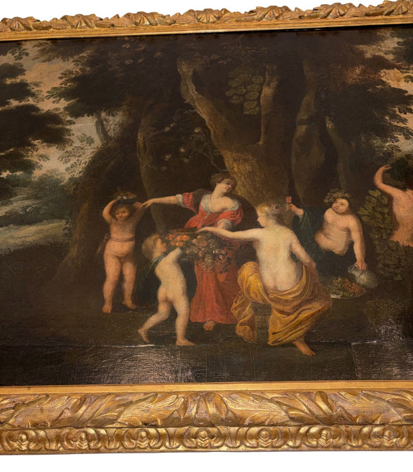 17th-Century Flemish Painting of Bacchus, Venus and Ceres, an Allegory of Autumn