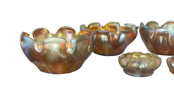 Louis Comfort Tiffany Favrile Glass Salt Dishes – Set of Eight - Early 20th C.