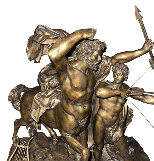 Bronze Sculpture “The Education of Achilles by the Centaur Chiron” After F. Rude