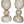 Load image into Gallery viewer, Mid 20th Century Similar Pair Murano Glass Table Lamps in Cream w/ Gold Flecking
